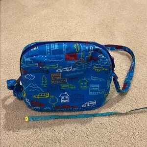 Handmade Blue Crossbody Bag